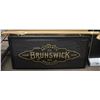 Image 1 : NEW IN BOX COMMERCIAL BRUNSWICK OUTDOOR LIGHT UP SIGN W/ HANGING BAR- 24.5" X 49" *AS IS UNTESTED*