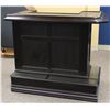 Image 1 : SHOWROOM BLACK CHERRY CALIFORNIA HOUSE LEFT SIDED CORNER BAR W/  BRUSHED METAL FOOT PLATE ACCENTS. H