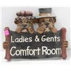 Image 1 : LADIES & GENTS BULLDOG WALL HANGING