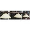 Image 1 : BRUSHED COPPER /TRIPLE FROSTED BILLIARD TABLE LIGHT FIXTURE
