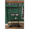 Image 1 : 10 SLOT 2 TONE BLACK/ BROWN POOL CUE WALL RACK W/ SCORE KEEPER