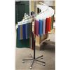 Image 1 : ROLLING ADJUSTABLE DISPLAY RACK W/ FELT SAMPLES