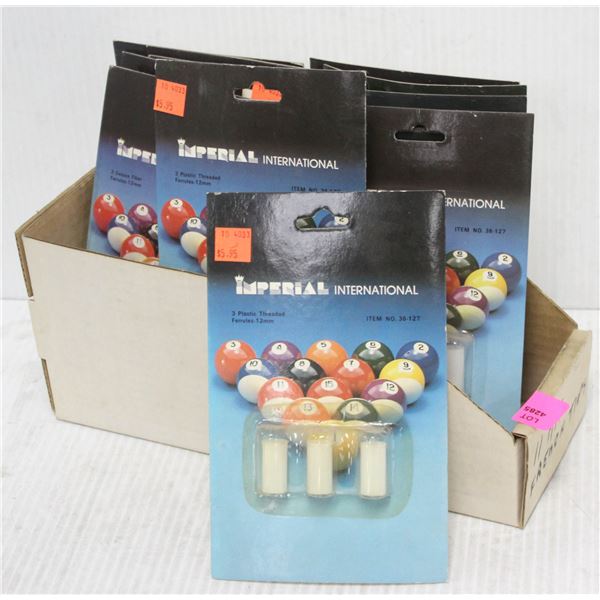 SMALL BOX OF IMPERIAL 3PK PLASTIC THREADED 12MM FERRULES