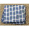 Image 1 : BLUE PLAID BILLIARD TABLE DRAPE- SIZE UNKNOWN