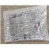 Image 1 : PLASTIC BLACK ZEBRA PRINT BILLIARD TABLE DRAPE- SIZE UNKNOWN
