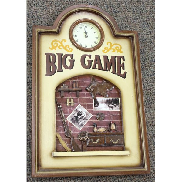 "BIG GAME" WALL CLOCK