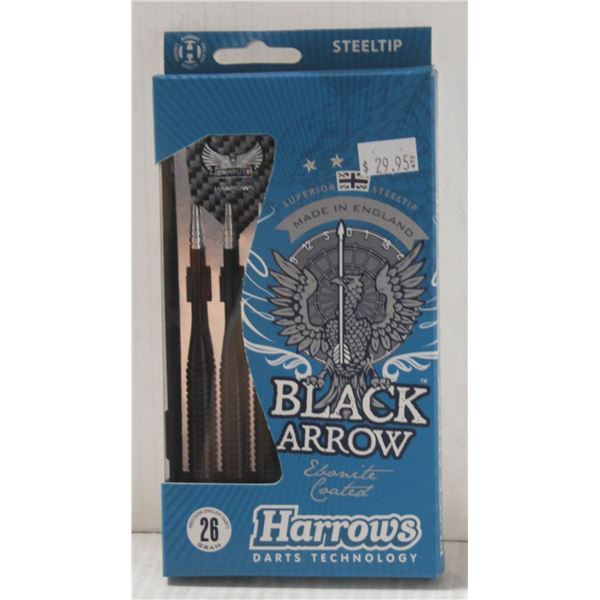 HARROWS BLACK ARROW 26 GRAM STEEL TIP DART SET