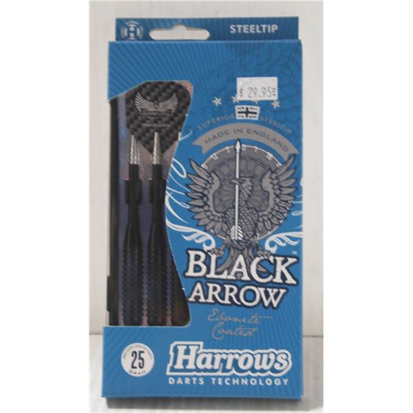 HARROWS BLACK ARROW 25 GRAM STEEL TIP DART SET