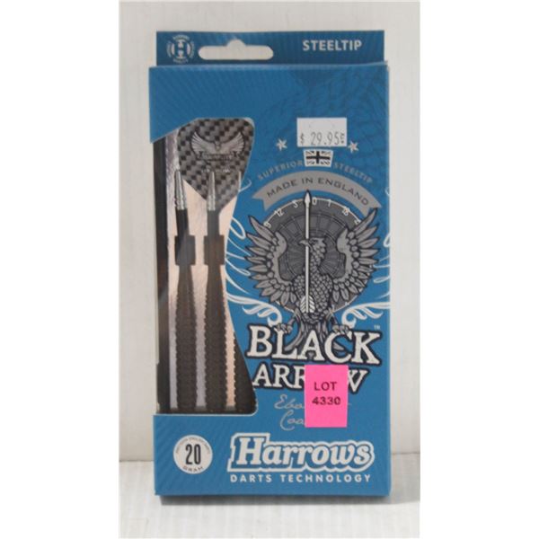 HARROWS BLACK ARROW 20 GRAM STEEL TIP DART SET