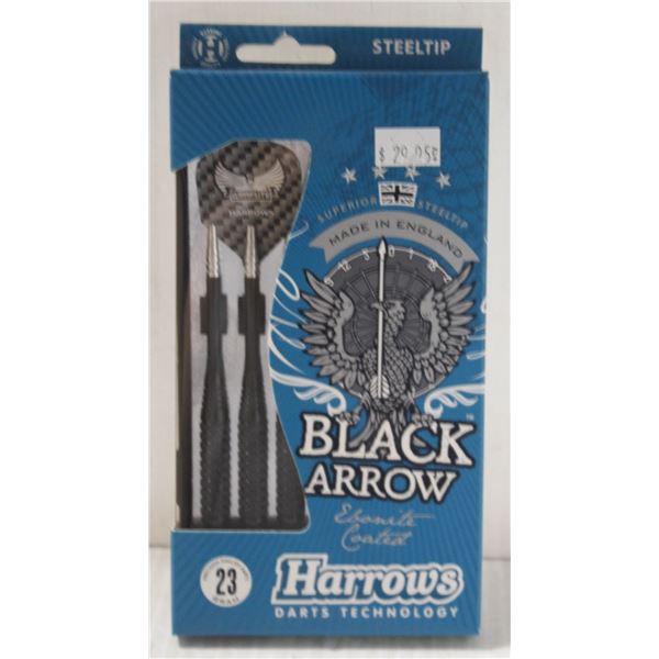 HARROWS BLACK ARROW 23 GRAM STEEL TIP DART SET