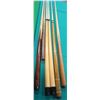 Image 2 : BUNDLE OF 6 USED ASSORTED POOL CUES; LUCKY BRAND & MISC. VARIOUS WEIGHTS * AS IS*