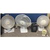 Image 1 : LOT OF 5 ASSORTED ELECTRIC FANS & SPACE HEATERS *AS IS*