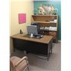 Image 1 : FULL CONTENTS OF OFFICE #2-  METAL DESK W/ BACK CABINET W/ DRAWERS, OFFICE & SITTING CHAIR + ACCESSO