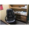 Image 2 : FULL CONTENTS OF OFFICE #2-  METAL DESK W/ BACK CABINET W/ DRAWERS, OFFICE & SITTING CHAIR + ACCESSO