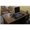Image 3 : FULL CONTENTS OF OFFICE #2-  METAL DESK W/ BACK CABINET W/ DRAWERS, OFFICE & SITTING CHAIR + ACCESSO