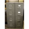 Image 3 : FULL CONTENTS OF OFFICE #4-  L SHAPED DESK W/ BACK CABINET W/ DRAWERS, FILE CABINETS, OFFICE & SITTI