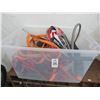 Image 1 : Tub w/Jumper Cables, Window Shade & More