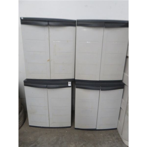 4-Plastic 2 Shelf Work Cabinet 18" x 30" x 30"- 4 X $