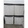 Image 1 : 4-Plastic 2 Shelf Work Cabinet 18" x 30" x 30"- 4 X $