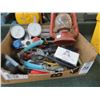 Image 1 : Box of Hand Tools, Gauges & Lantern