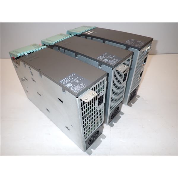 (3) Siemens # 1P 6SL3120-1TE23-0AA3, 6SL3120-2TE21-8AA3 Single Motor Module