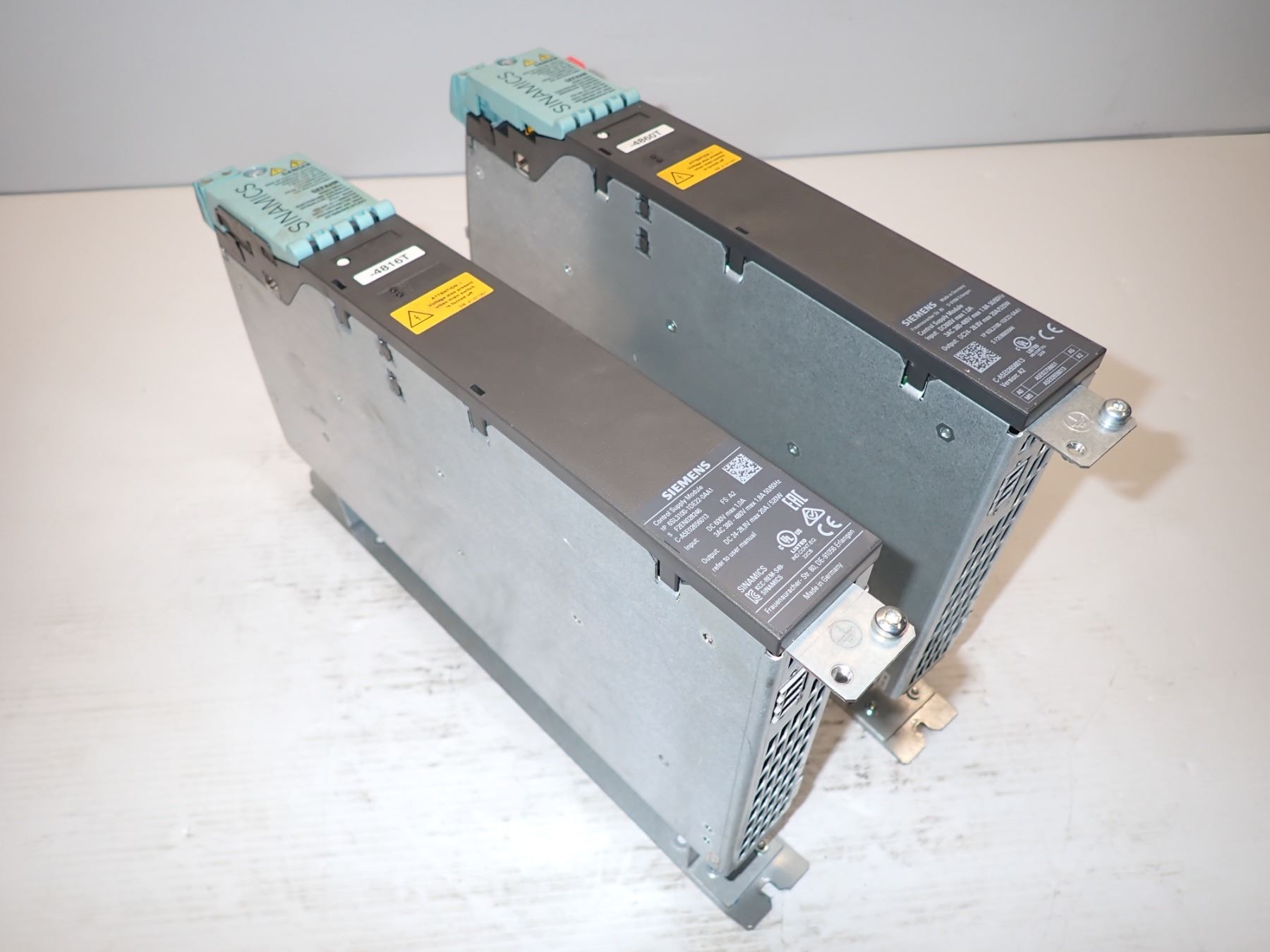Control Supply Module (2) Siemens # 1P 6SL3100-1DE22-0AA1 Control Supply Module