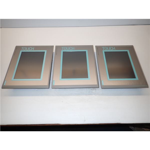 (3) Siemens # 1P 6AV6 643 - 0CD01 - 1AX1 MP277 10" Touch Screens