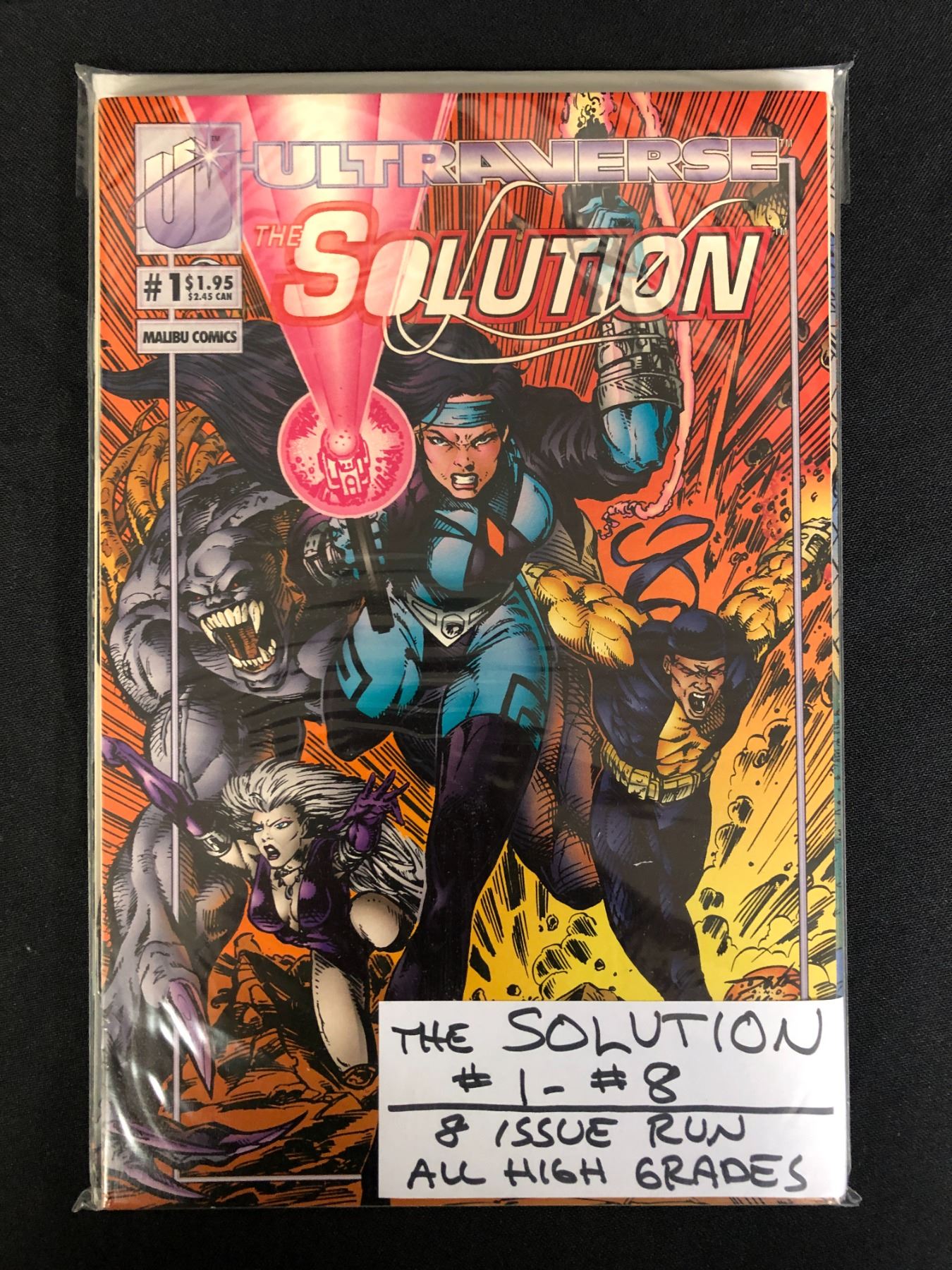 Solution File Comic THE SOLUTION NO.1-8 (MALIBU COMICS)