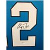 Image 2 : CHRISTIAN MCCAFFERY SIGNED CUSTOM FRAMED CAROLINA PANTHERS JERSEY (BECKETT COA)