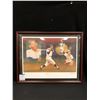 Image 1 : LTD. EDITION YOGI BERRA SIGNED AND CUSTOM FRAMED 20 X 22 PRINT (PSA COA)