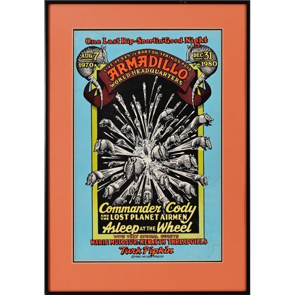 Armadillo World Headquarters Final Concert Poster