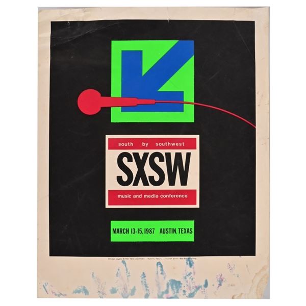 1ST Year SXSW Music & Media Conference Poster 1987