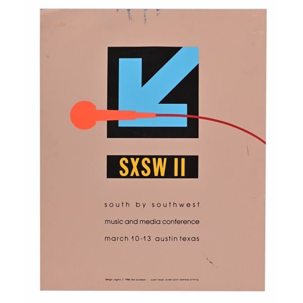 2nd Year SXSW Music & Conference Poster 1988