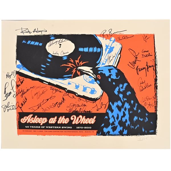 Asleep At The Wheel 40th Anniversary Poster Signed
