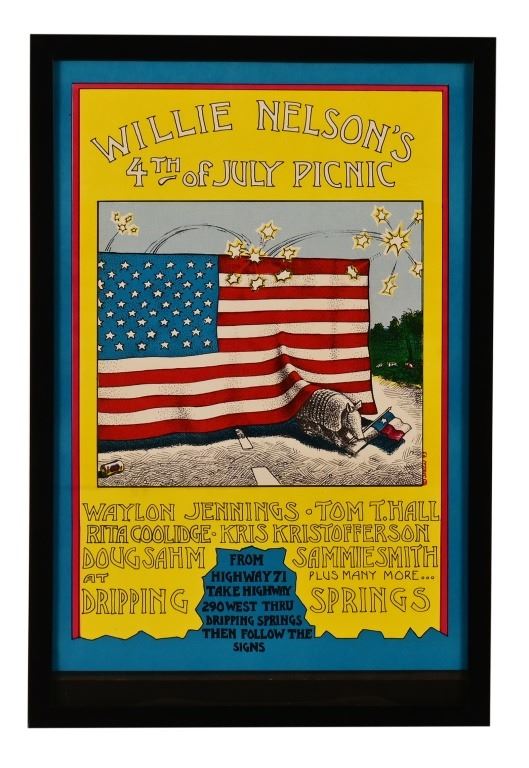 First Willie Nelson 4th Of July Picnic Poster