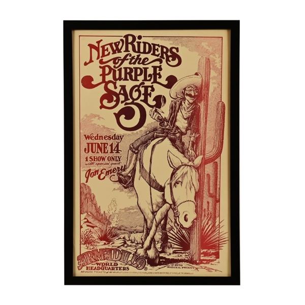 AWHQ New Riders Of The Purple Sage Concert Poster