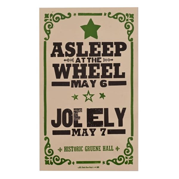 Asleep At The Wheel Gruene Hall Concert Poster