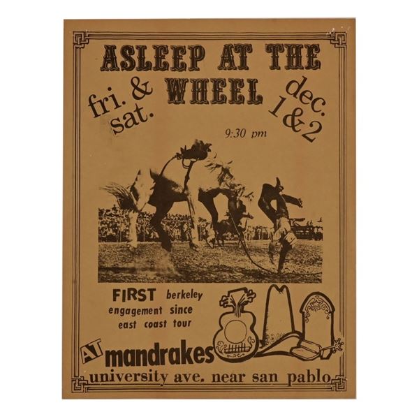 Asleep At The Wheel at Mandrake's Concert Handbill
