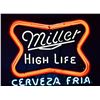 Image 1 : Miller High Life Beer Cervza Fria Neon Sign