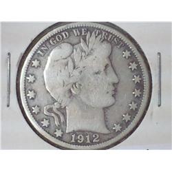 1912-D Barber Half Dollar (VG)