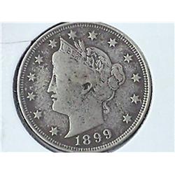 1899 Liberty "V" Nickel (Fine +)