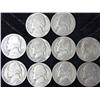 Image 1 : 10 Assorted Jefferson War Nickels (35% Silver)