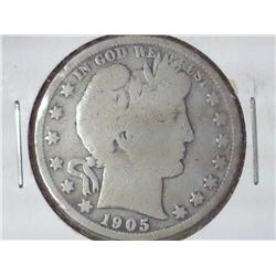 1905-S Barber Half Dollar