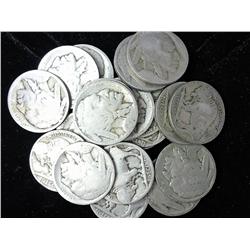 20 Undated Buffalo Nickels