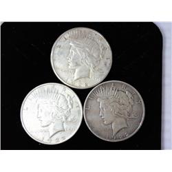 1922, 1922-D And 1922-S Peace Silver Dollars