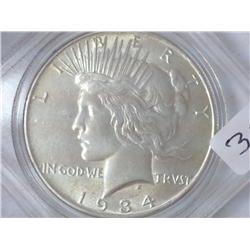 1934 Peace Silver Dollar (UNC)