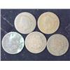 Image 1 : 5 Assorted 1880's Indian Head Cents