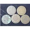 Image 2 : 5 Assorted 1880's Indian Head Cents