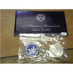 1971 Ike UNC Silver Dollar (Blue Pack)