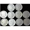 Image 1 : 10 Assorted 1930's Buffalo Nickels